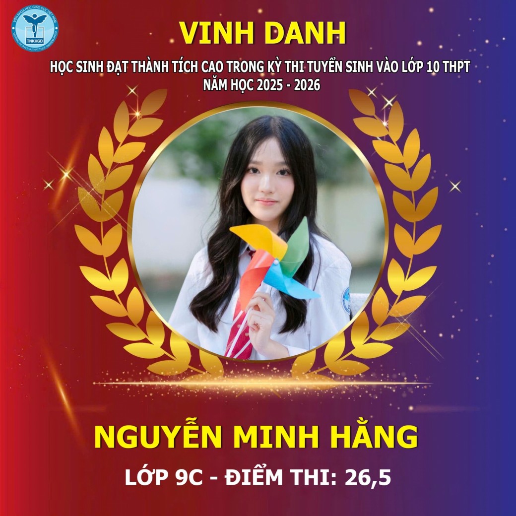Em Nguyễn Minh Hằng - Lớp 9C